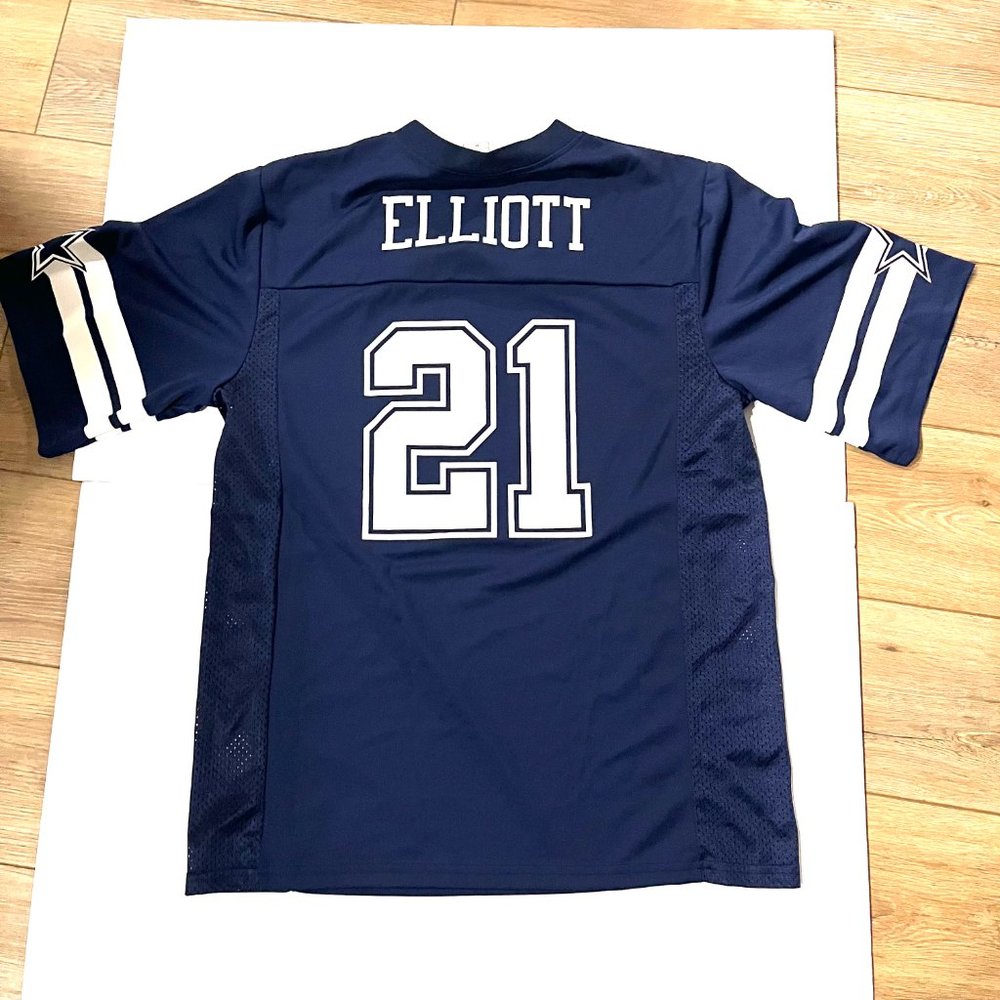DALLAS COWBOYS Authentic Men's E. Elliott "21" Football Jersey - Size M